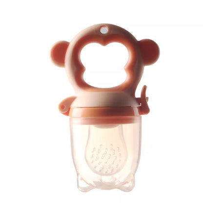 Food grade silicone banana teether toy for babies in yellow, pink, and blue