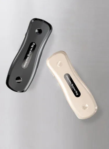 USB rechargeable mini sealing machine in black or milky white colour with compact portable design