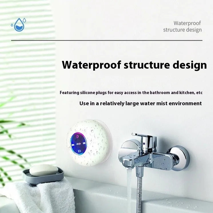 BTS07 large suction cup waterproof Bluetooth speaker in six colours: black, blue, green, red, white, yellow.
