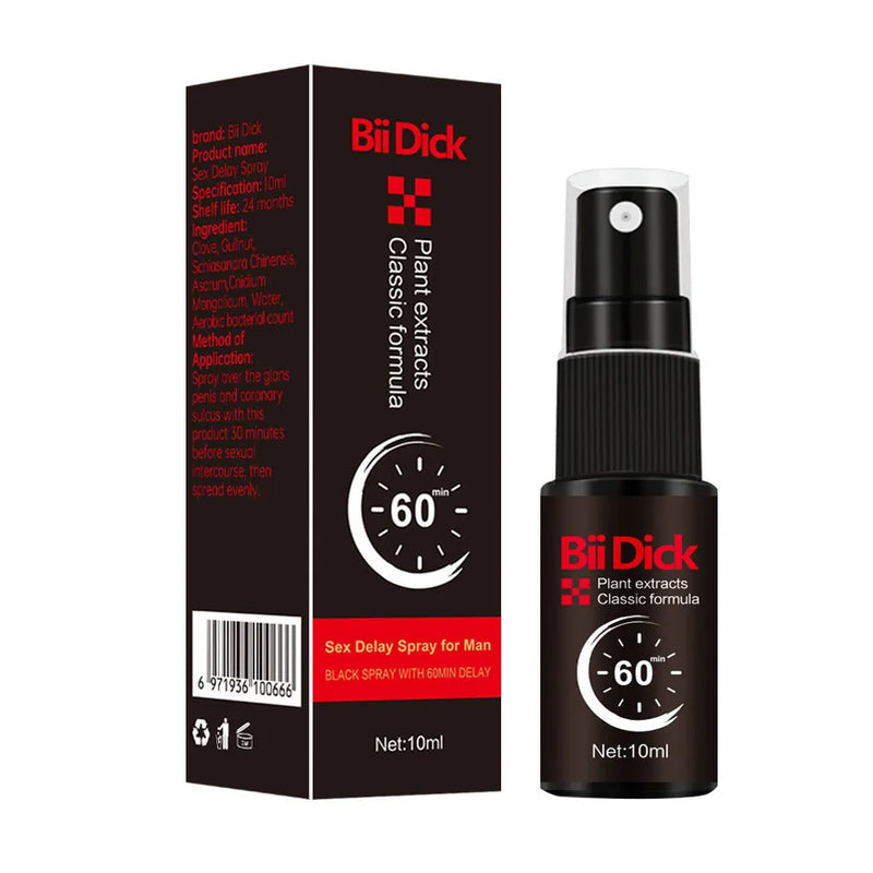 Men's Delay Spray 10ml Personal Care Spray for Men Single Pack Clock Men's Care Spray 10ml External Use Delay Spray for Men's Intimate Care