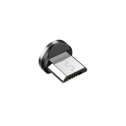 Magnetic data cable with rotating head, three-in-one connector, black purple red, 0.5m 1m 2m lengths