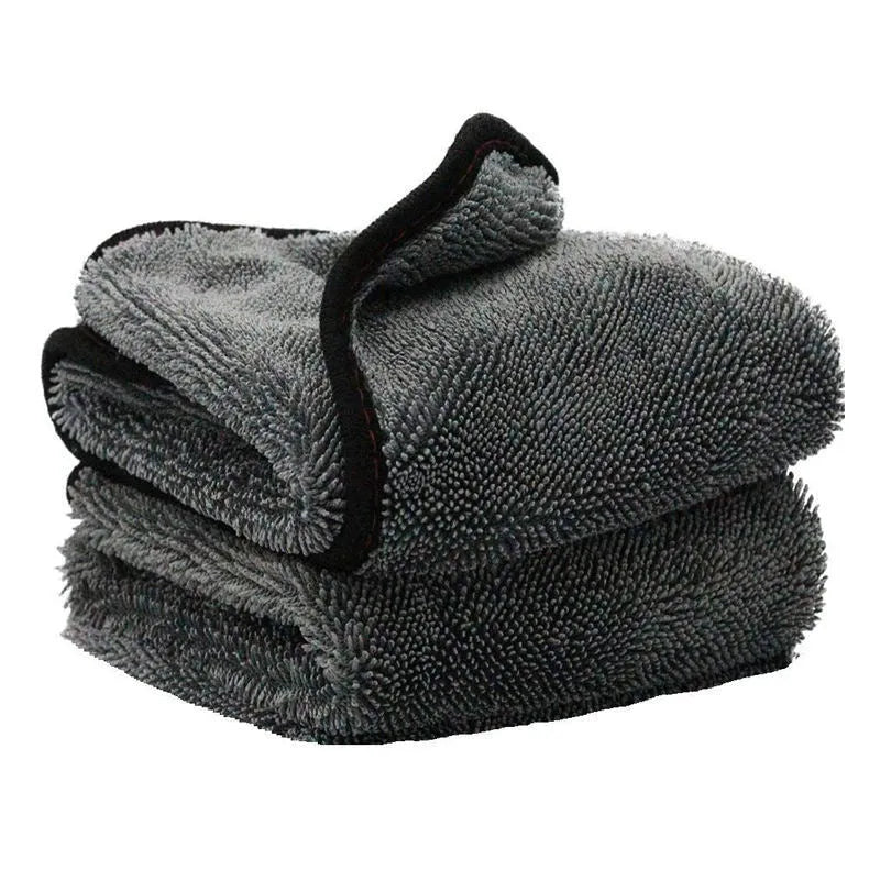 Grey 40x40cm microfiber car wash towel for drying vehicles and surfaces