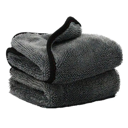 Grey 40x40cm microfiber car wash towel for drying vehicles and surfaces
