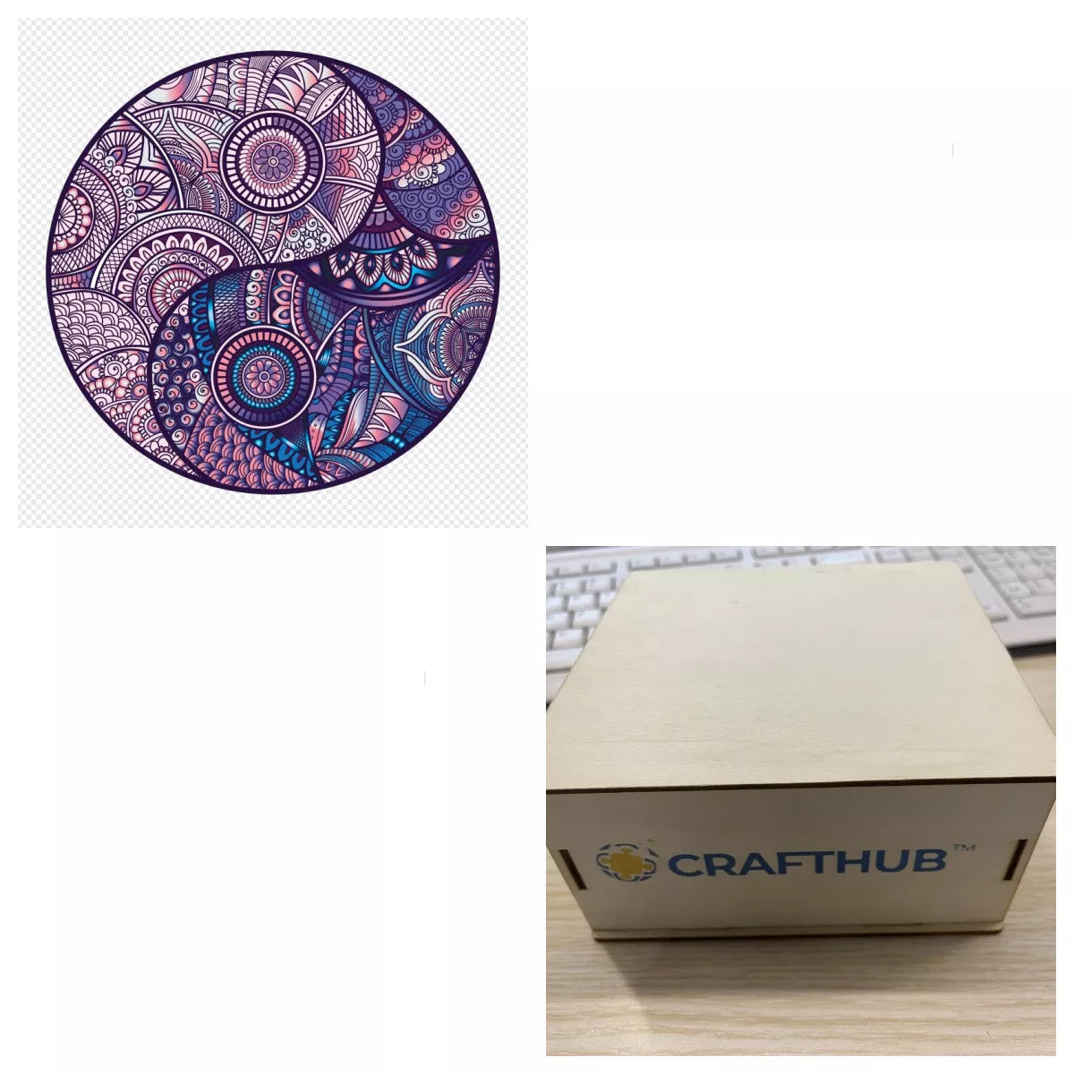 Animal Puzzle Craft Hub A3 Size Wooden Box for puzzle storage and organization