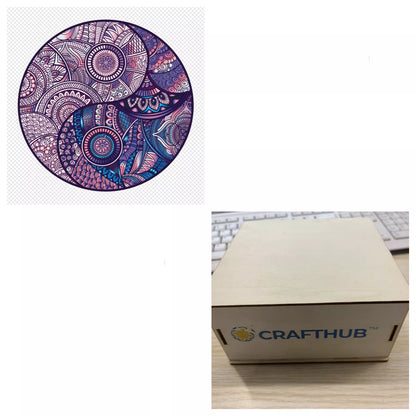 Animal Puzzle Craft Hub A3 Size Wooden Box for puzzle storage and organization