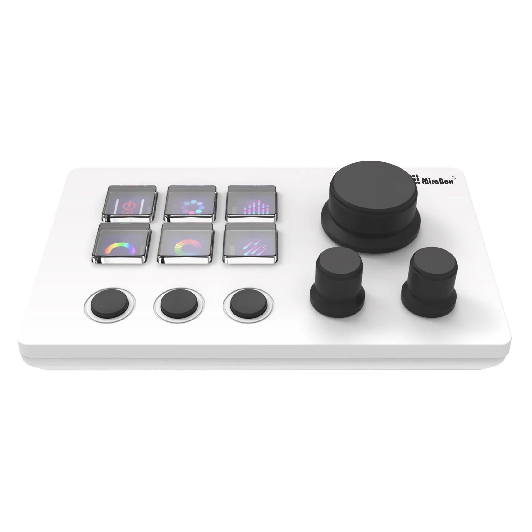 Black and white Visual Keyboard N3 USB numeric keypad with data cable and mounting bracket.