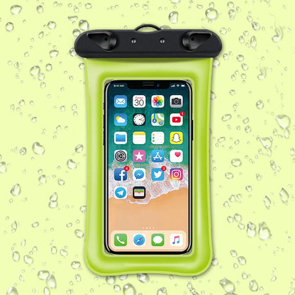 Double airbag mobile phone waterproof bag in various colours with 45cm rope and ABS switch