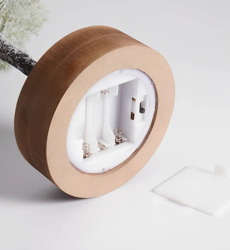 55cm tall LED luminous pine tree with 50 warm white lights and PVC cedar branches for Christmas decoration