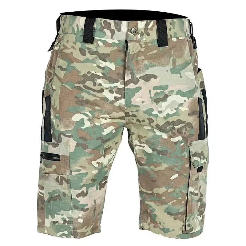 Adult camouflage shorts with elastic waistband in multiple colour options including CP and Dark Night camo.