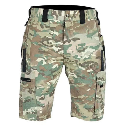 Adult camouflage shorts with elastic waistband in multiple colour options including CP and Dark Night camo.