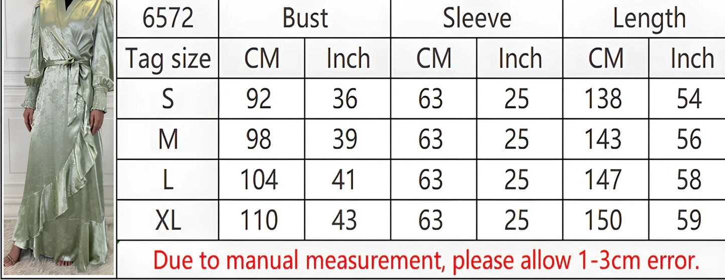 Women's patchwork Muslim dress with satin printing in green, black, pink, gold, or apricot colours