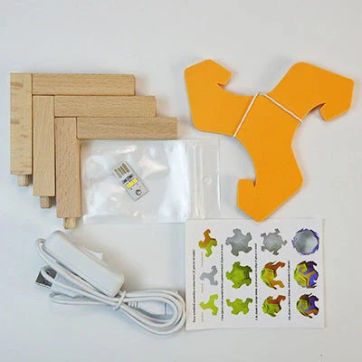 Bedside Moon Spherical Simple Small Table Lamp in various colors with USB interface