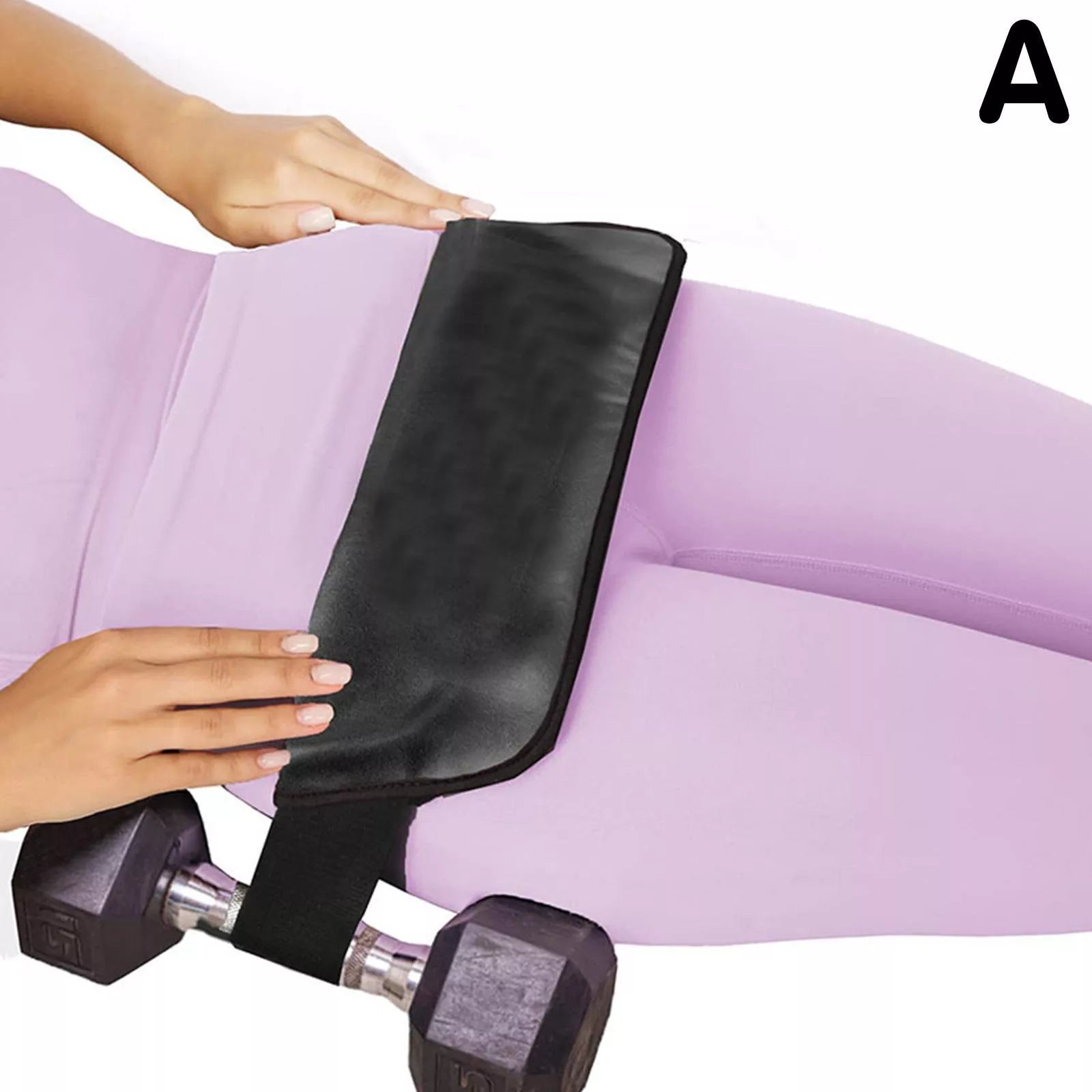 Glute Thrust Belt for reverse squat exercises in black and pink options