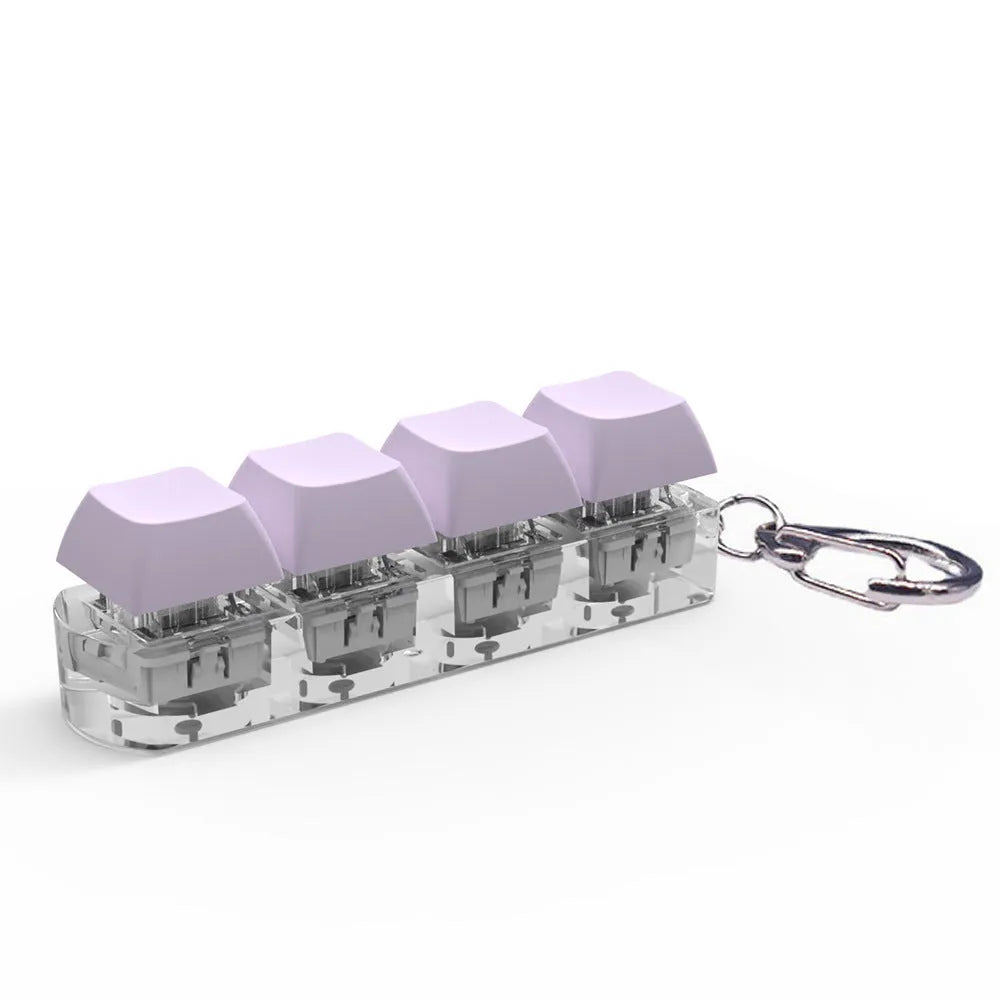 Four-key mechanical keyboard switch tester with transparent bottom shell and ABS plastic construction