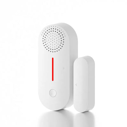 WiFi door magnetic sensor alarm unit for wireless home security with sound and light alerts