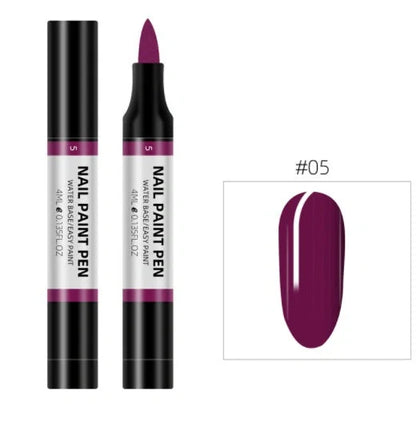 24 color water-based nail polish painting pen for 3D nail art designs