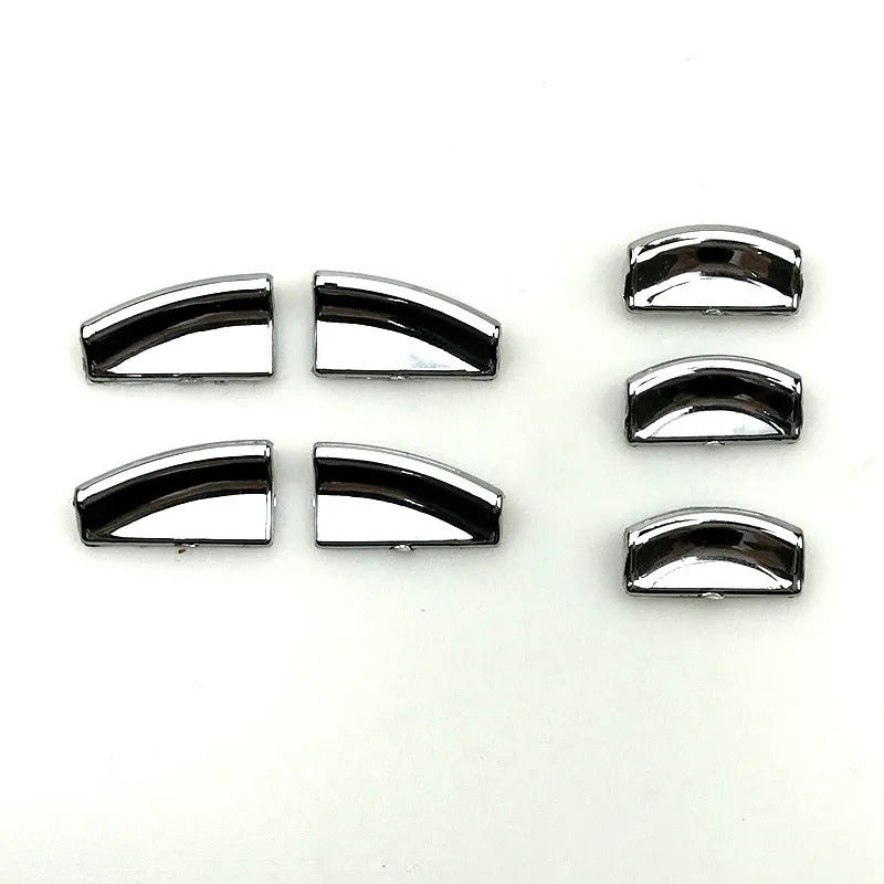 Black glitter decorative sticker for car window lift button made from durable ABS plastic with adhesive backing