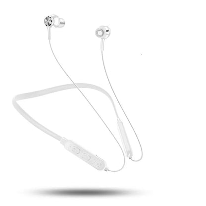 G03 neckband sports Bluetooth earphones in red, black, or white with neck-hanging design for workouts