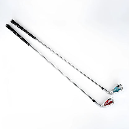 Golf club with steel or carbon shaft in men red, men blue, women purple, or lady purple colour option