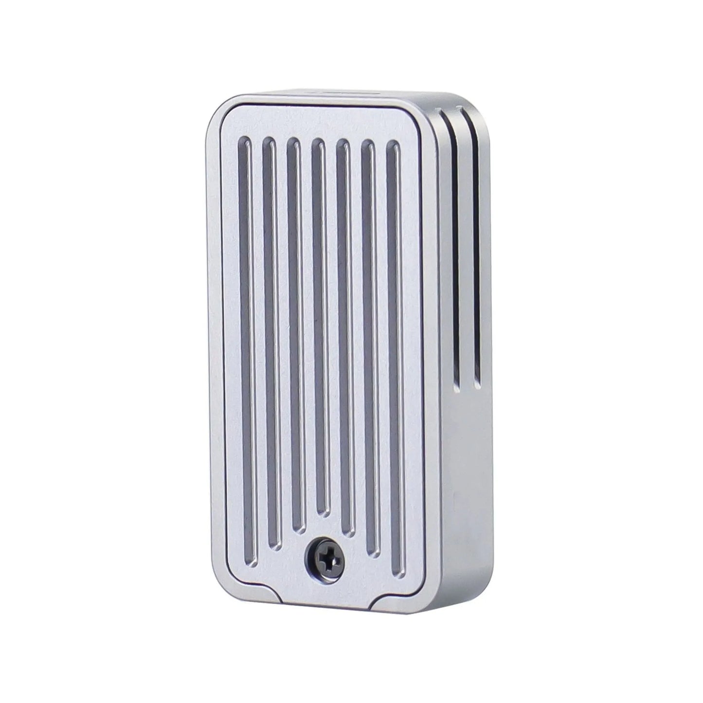 Aluminum external SSD enclosure measuring 5.2cm with USB-C port for 10Gbps transfers