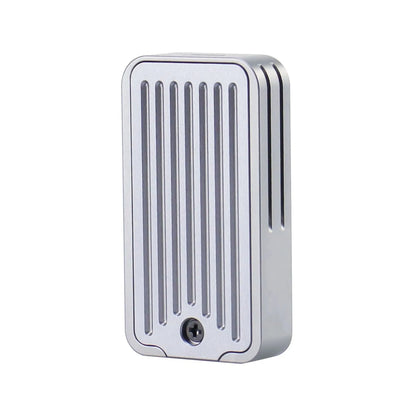 Aluminum external SSD enclosure measuring 5.2cm with USB-C port for 10Gbps transfers