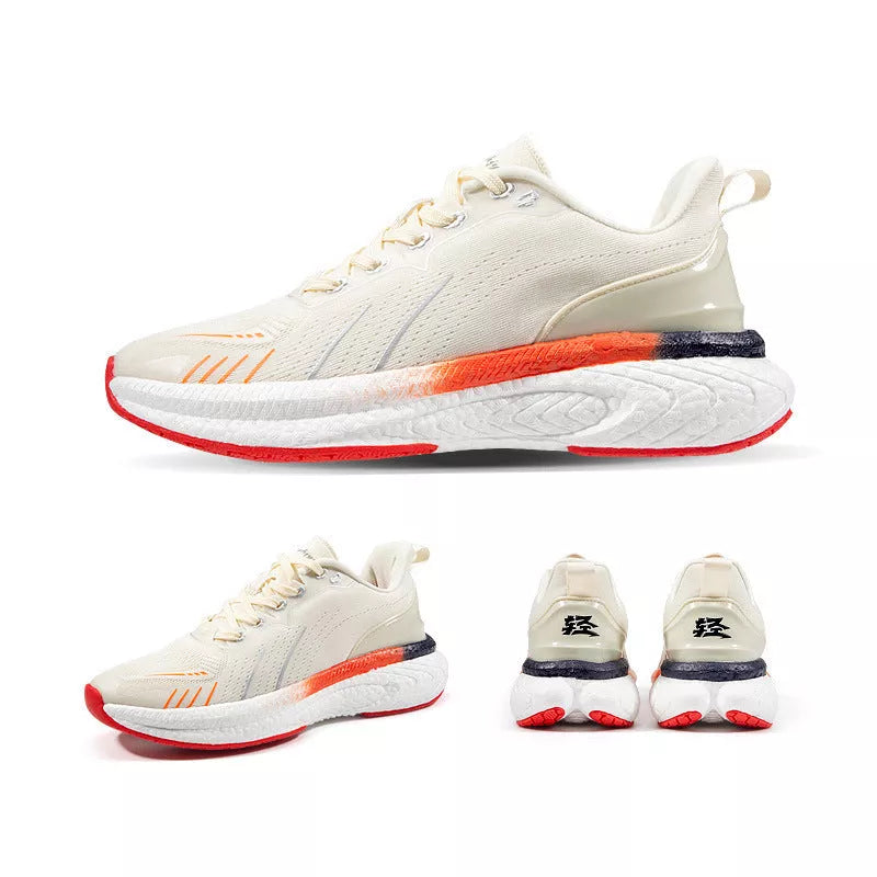 Popcorn Thick Sole Lightweight Woven Running Shoes in multiple colors