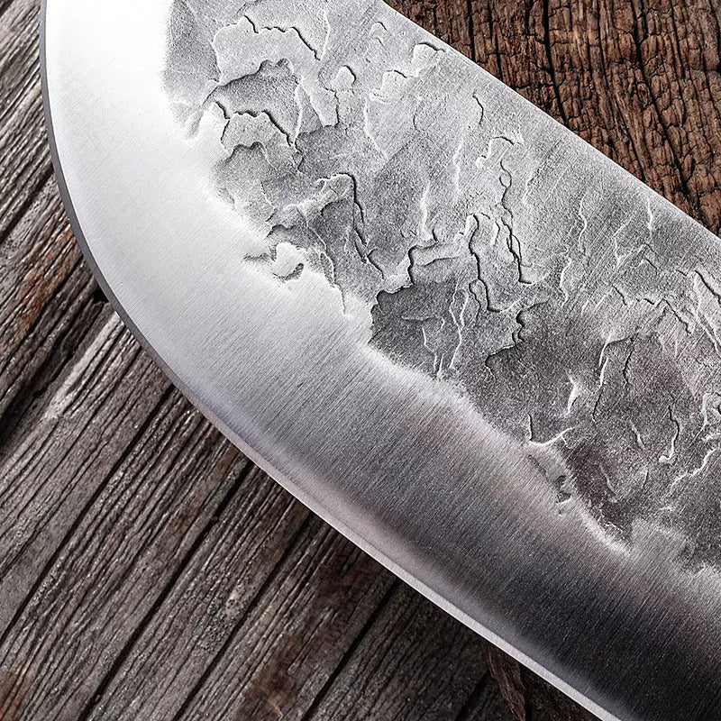 Hand Forged Longquan Kitchen Knife with 20-inch stainless steel blade and ergonomic handle