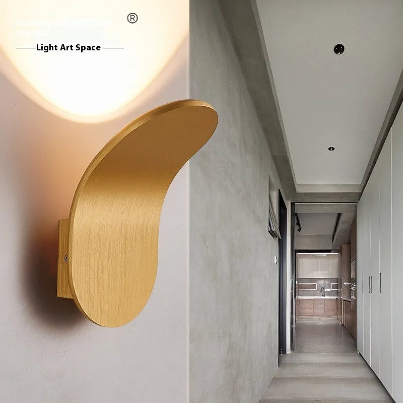 Brushed metal wall light bulb for living rooms in modern simplicity design with compact dimensions