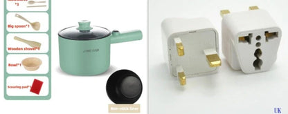 Versatile electric hot pot with stainless steel construction and non-stick interior for easy cooking and cleaning