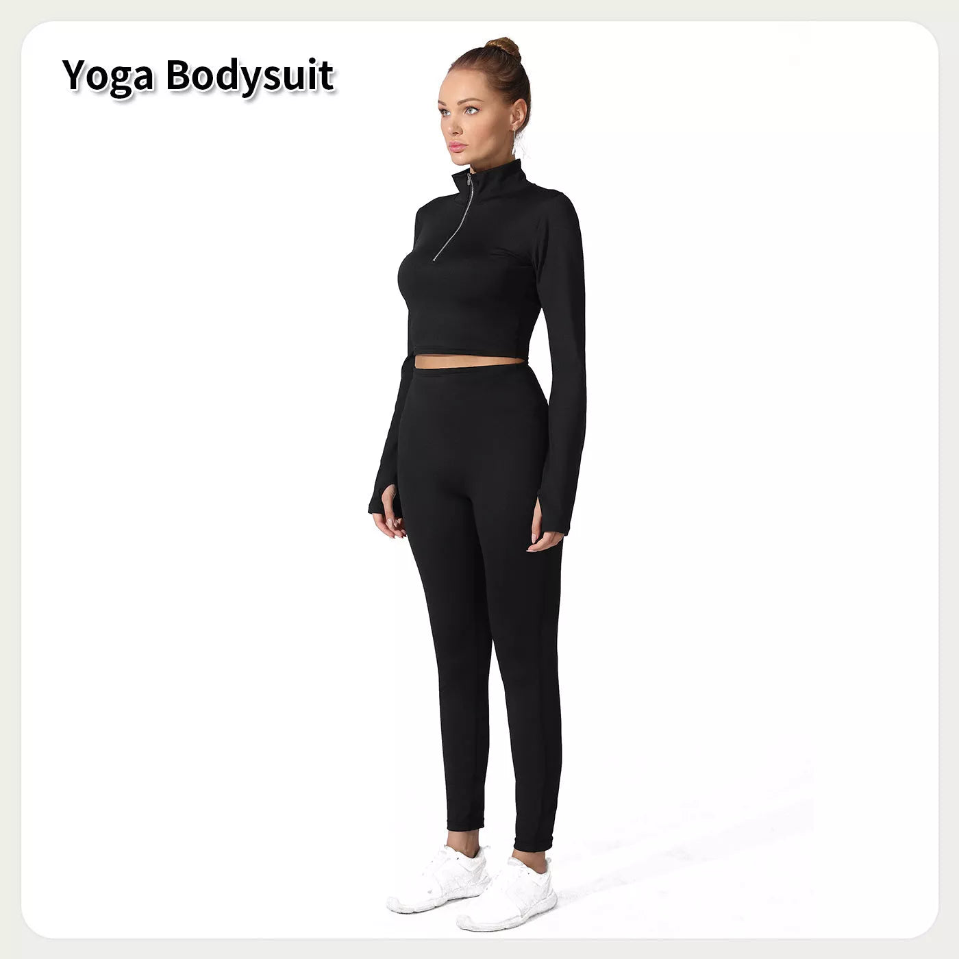 Women's solid color suit in black, coffee, and grey, available in sizes S to 4XL