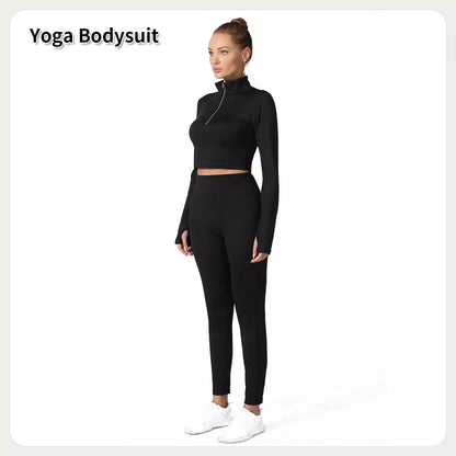 Women's solid color suit in black, coffee, and grey, available in sizes S to 4XL