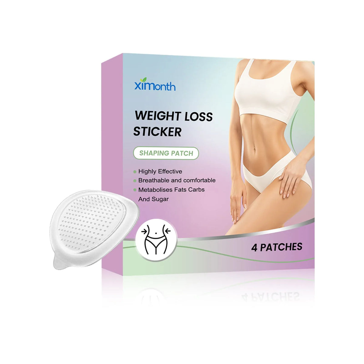 Pack of four body nursing adhesive bandages with aloe and mint leaf extracts