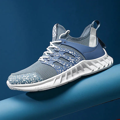 Flying woven mesh sneakers with rubber sole in black, sky blue or white blue, sizes 39 to 46