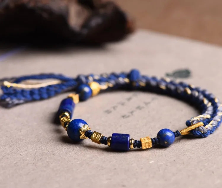 Hand woven flexible wire watch band bracelet in national ethnic style