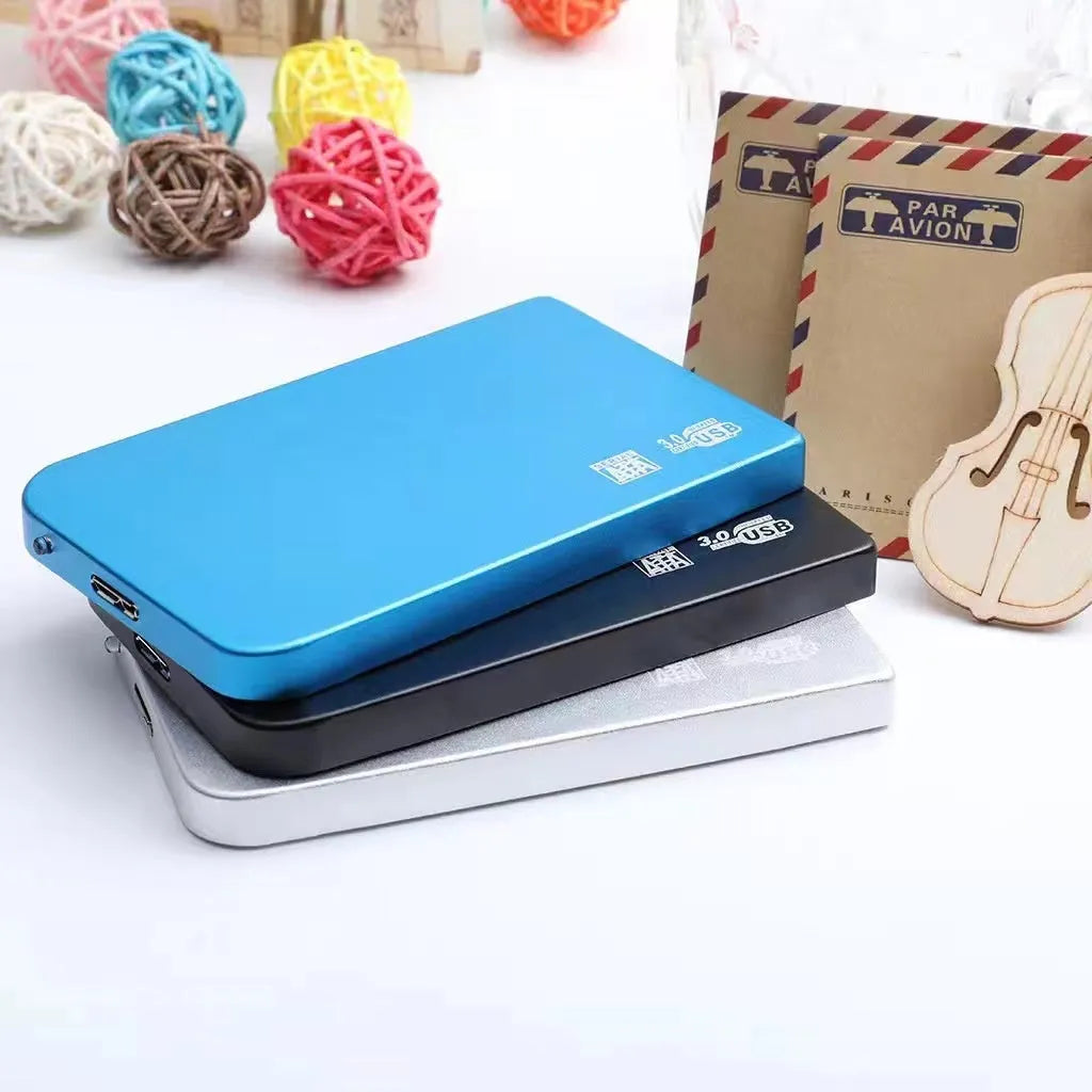 USB 3.0 solid state mobile hard disk with metal shell in black, blue, red, or silver colour