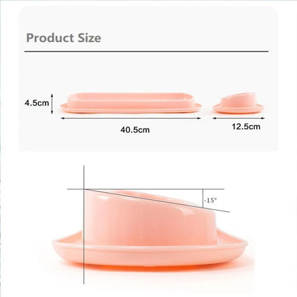 Green raised pet food and water bowls with non-slip leakproof bases for dogs and cats