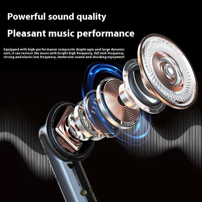Translucent in-ear Bluetooth headset in clear, transparent black or transparent red with ABS shell and V5.3