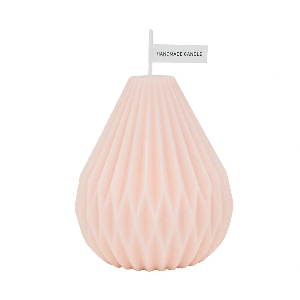 Nordic geometric pear-shaped aromatherapy candle with soy wax and handcrafted cylindrical design
