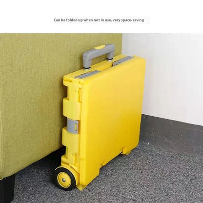 Foldable plastic lever cart with lid in various colors, perfect for shopping and transport