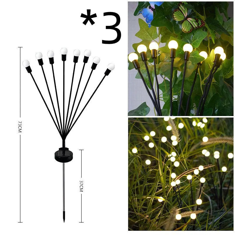 Solar-powered ground plug lawn light with automatic dusk-to-dawn operation and multiple head configurations