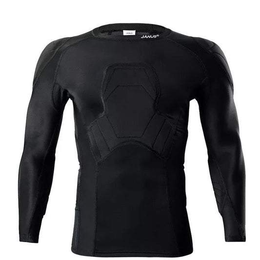 Men's long sleeve black football jersey for autumn and winter sports