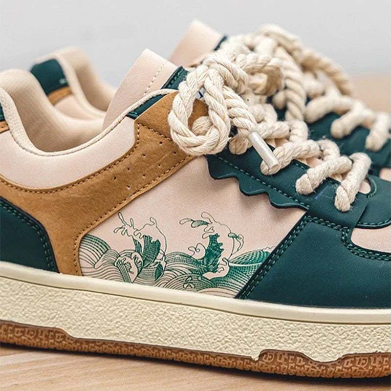 Comfortable lace-up casual shoes for stylish men, featuring a soft, thick sole, breathable design, and trendy color options