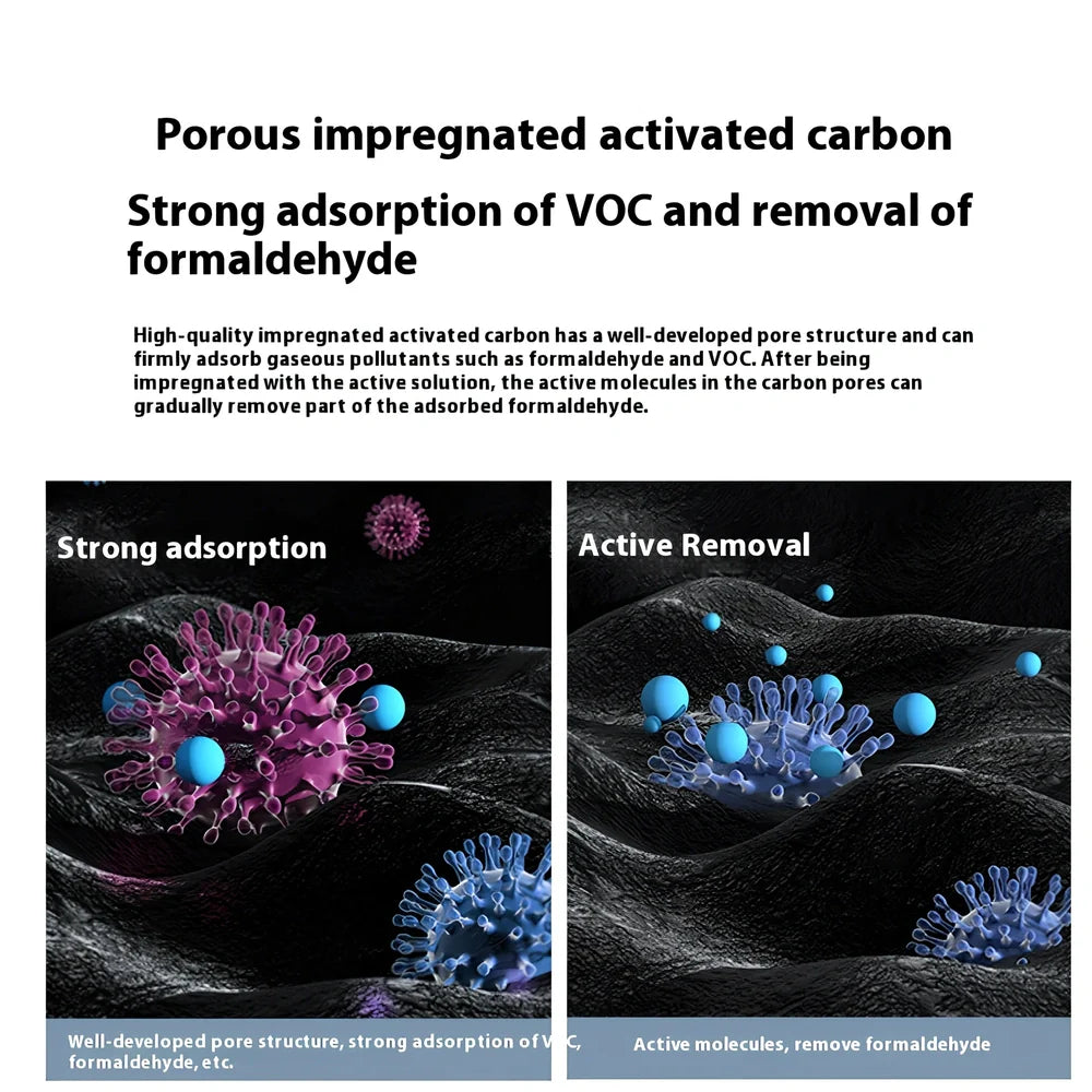 Beige desktop air purifier with HEPA filter for formaldehyde and smoke removal measuring 25cm