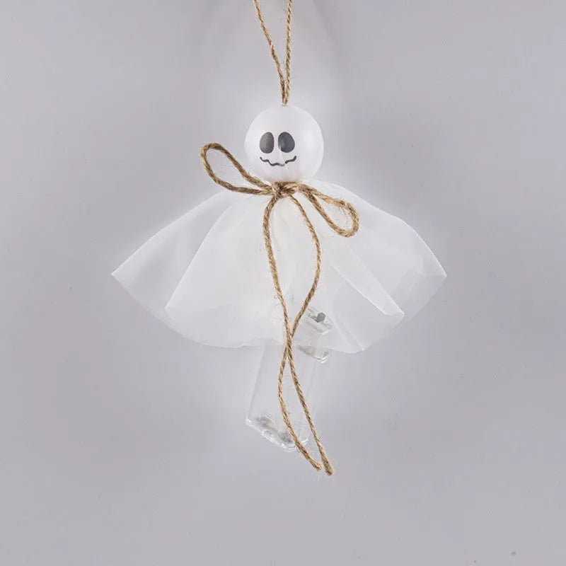 Halloween LED lighting chain with colourful ghost lights and battery box for seasonal decoration