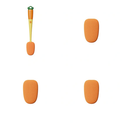 3-in-1 multifunctional cleaning brush with carrot design and long handle