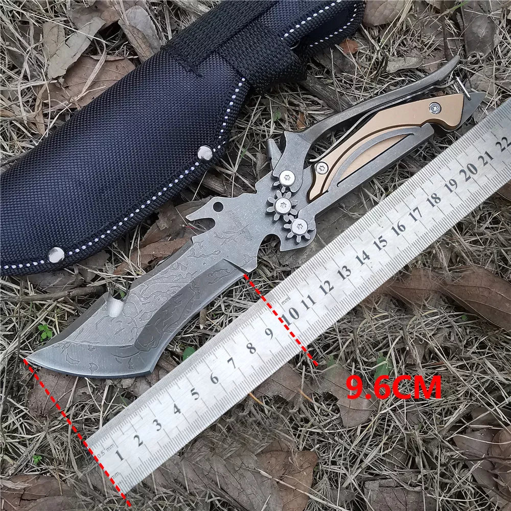 8CR13MOV blade camping knife with 3CR13MOV handle for outdoor use