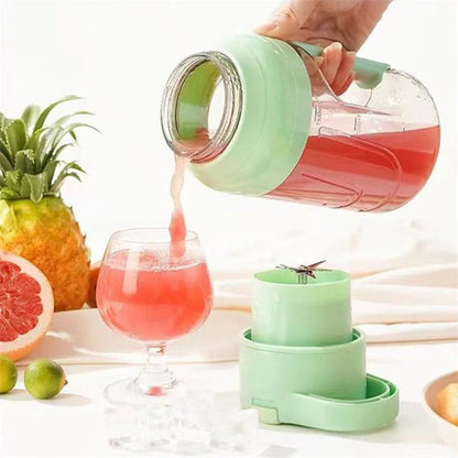 Portable Electric Juicer with Double-Handled Design, Large 50oz Capacity, and USB Charging for On-the-Go Convenience