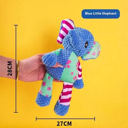 Bite-resistant plush puppy toy in various styles like rechargeable duck and plush donkey for teething relief