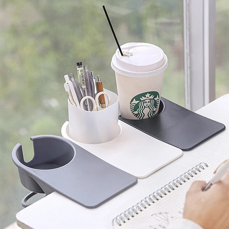 Large plastic desk organizer with cup holder and phone slot, available in multiple colors