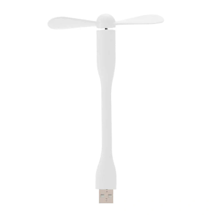 Mini USB bamboo dragonfly bendable fan with silicone blades for safe, portable cooling